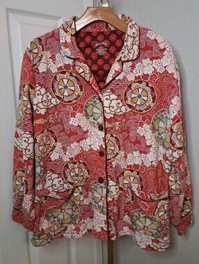 Nick And Nora Printed Pajama Top XXL